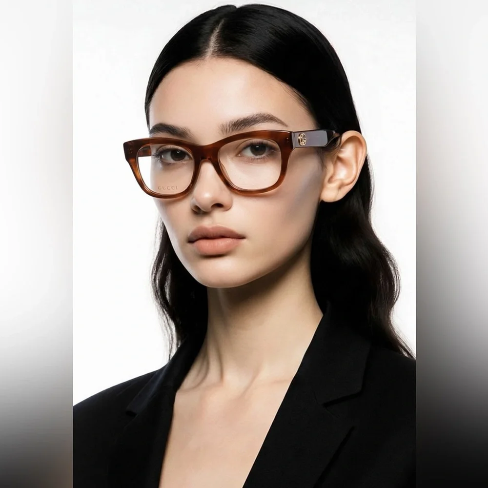 New Authentic Gucci Tortoise Shell Women's Glasses GG0992o 003